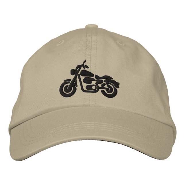 Motorcycle Embroidery Patch Embroidered Baseball Cap (Front)
