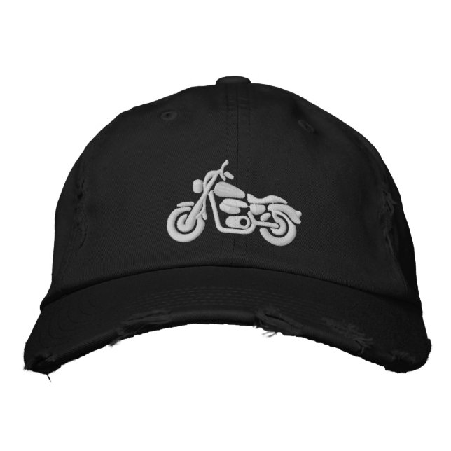 Motorcycle Embroidery Patch Embroidered Baseball Cap (Front)
