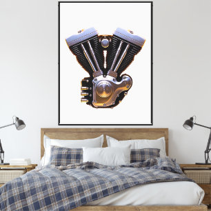 Motorcycle Engine Canvas Print