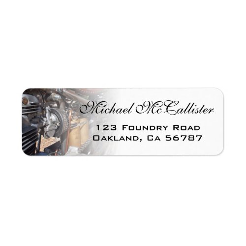 Motorcycle Engine Custom Address Labels