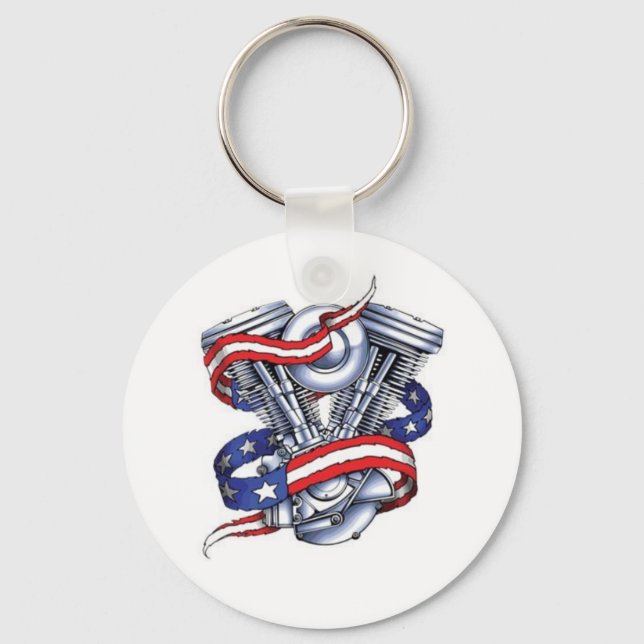 Motorcycle Engine Keychain (Front)