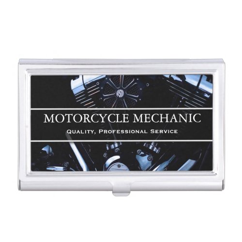 Motorcycle Engine Photo _ Mechanic Business Card Case