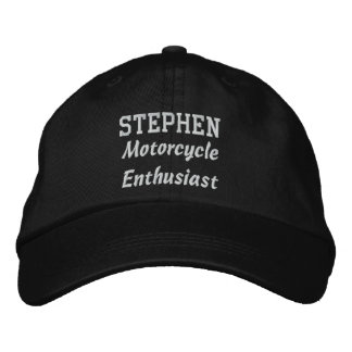 Motorcycle Enthusiast Custom Name V07D Embroidered Baseball Hat