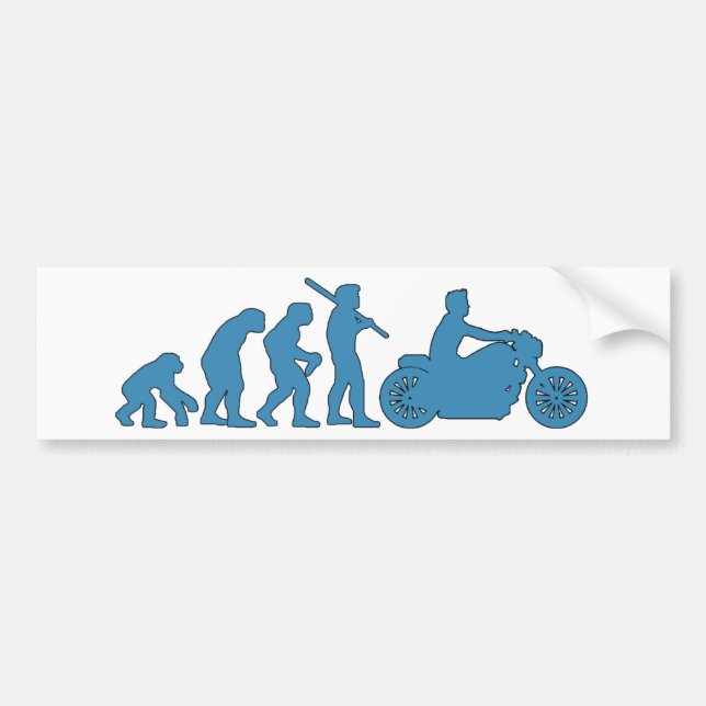 Motorcycle Evolution Bumper Sticker (Front)