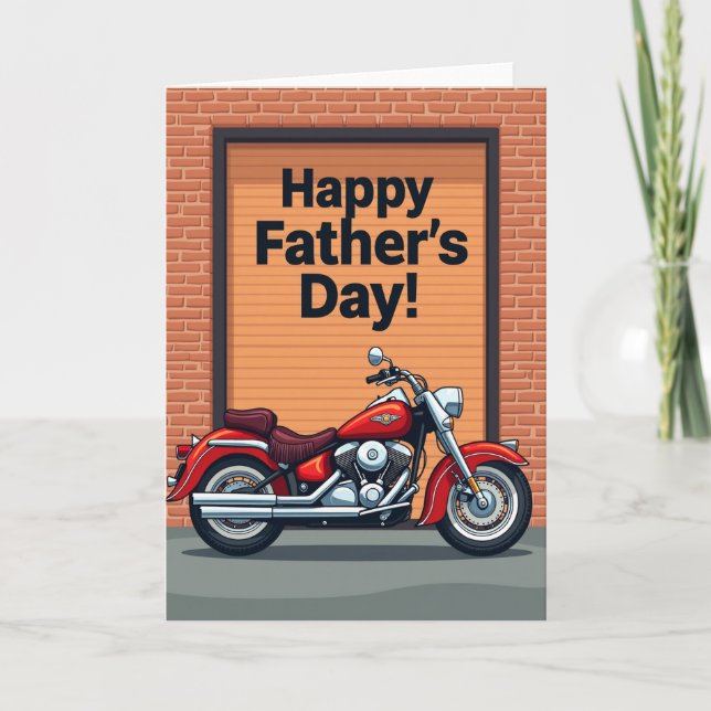 Motorcycle Fathers Day Art Card (Front)