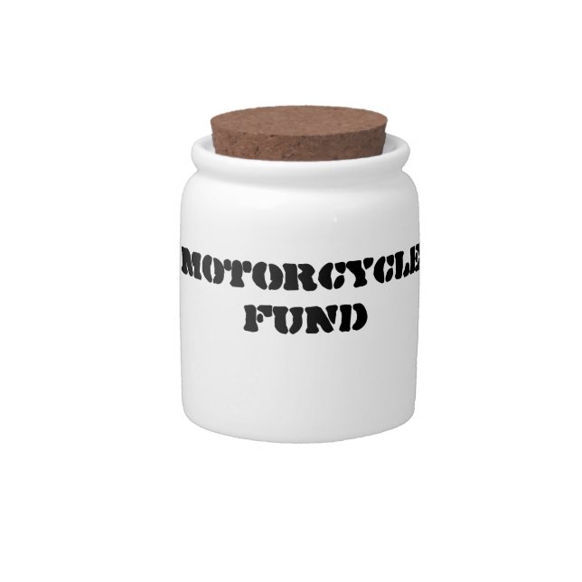 "Motorcycle Fund" Jar (Front)