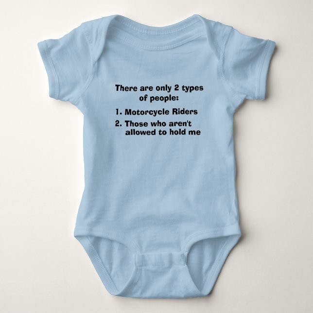 Motorcycle Funny Gift Baby Bodysuit (Front)