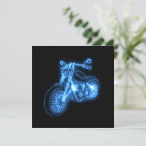 Motorcycle futuristic design for print invitation