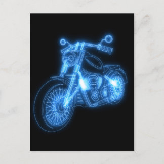 Motorcycle futuristic design for print postcard