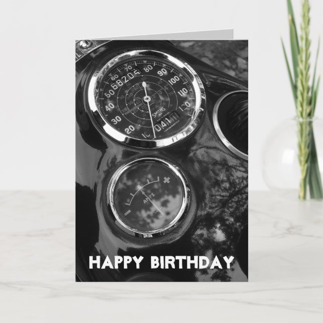 Motorcycle Gages - Birthday Card (Front)