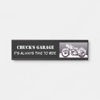 Motorcycle Garage Name Plate by The_Happy_Nest at Zazzle