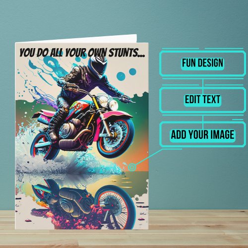 Motorcycle Get Well Funny Accident Card