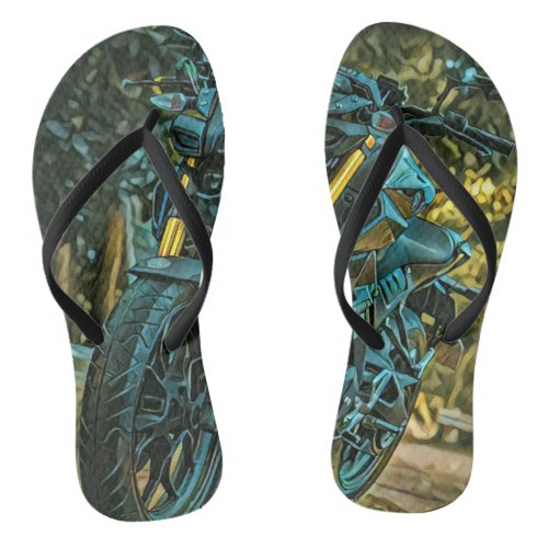 Motorcycle gift flip flops