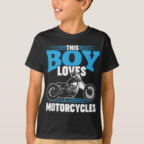 Motorcycle gift for boys motor bike gift for  T_Shirt