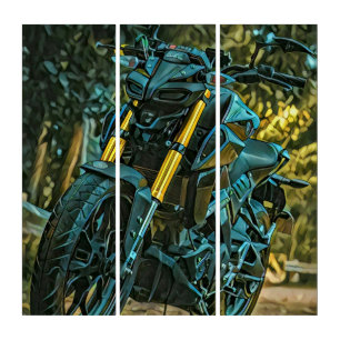 Motorcycle gift triptych