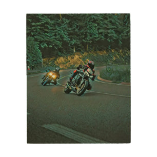 Motorcycle gift wood wall art