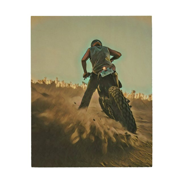 motorcycle gifts for dad wood wall art (Front)