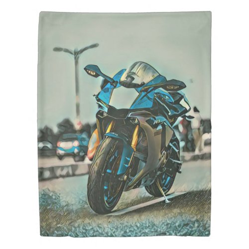 motorcycle gifts for him duvet cover