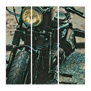 motorcycle gifts for him triptych