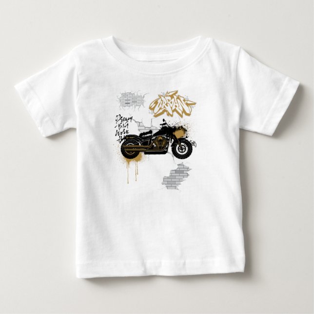 Motorcycle gold  baby T-Shirt (Front)
