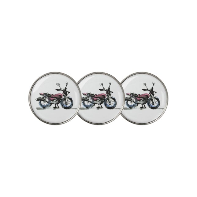 Motorcycle Golf Ball Marker (3 Up)