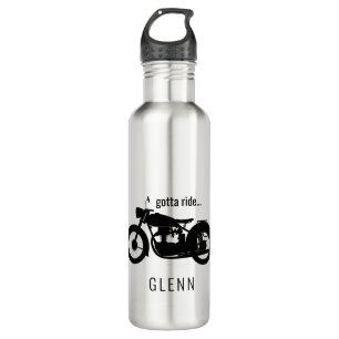 Motorcycle Gotta ride Custom Name Stainless Steel Water Bottle