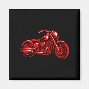 Motorcycle Heart Biker Valentines Day Rider Couple Magnet