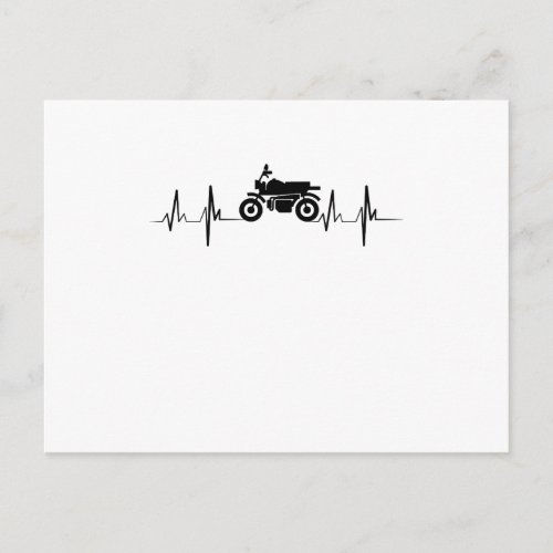 Motorcycle Heartbeat Biker Gif Postcard