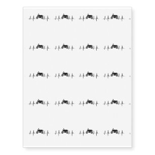 Motorcycle Heartbeat Biker Gif Temporary Tattoos