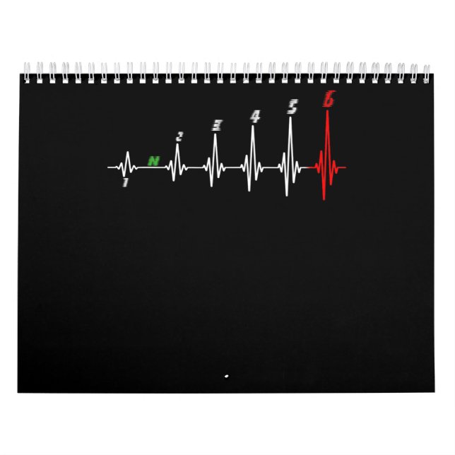 Motorcycle Heartbeat Speed Bike Motocross Calendar (Cover)