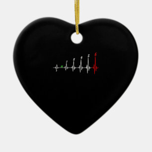 Motorcycle Heartbeat Speed Bike Motocross Ceramic Ornament