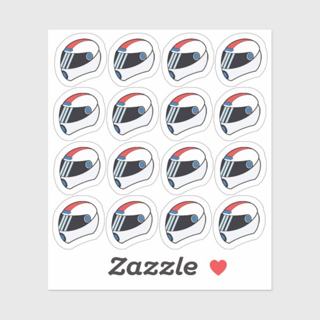 Motorcycle Helmet Moto Racer Sports Doodle Planner Sticker (Sheet)