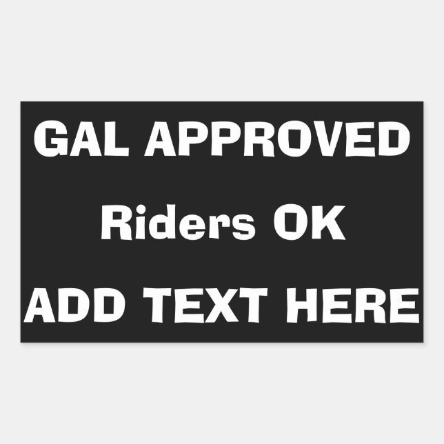 Motorcycle Helmet Stickers, Add Your Text Rectangular Sticker (Front)