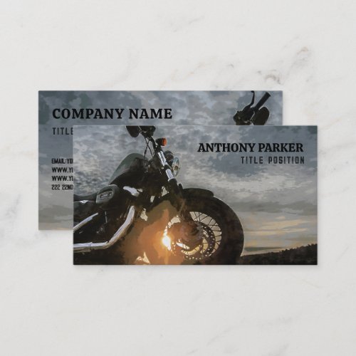 Motorcycle Illustration Business Card