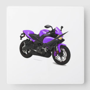 Motorcycle image for Square-Wall-Clock Square Wall Clock