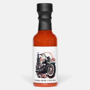 Motorcycle in Desert Cactus Western Set (3) Hot Sauces