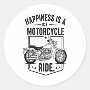 Motorcycle in Desert Cactus Western Set (4) Classic Round Sticker