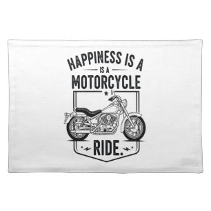 Motorcycle in Desert Cactus Western Set (4) Cloth Placemat