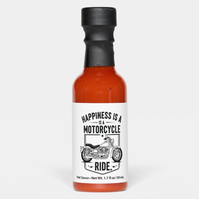 Motorcycle in Desert Cactus Western Set (4) Hot Sauces (Front)