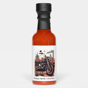 Motorcycle in Desert Cactus Western Set Hot Sauces