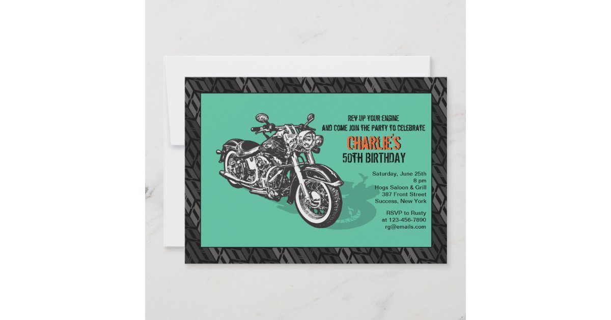 Motorcycle Invitation | Zazzle