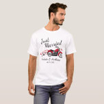 Motorcycle Just Married T-shirt at Zazzle