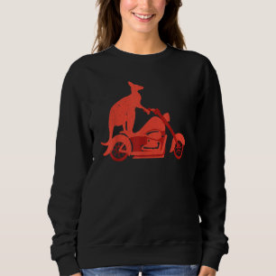 Motorcycle Kangaroo   Wildlife Animal Australia Sweatshirt
