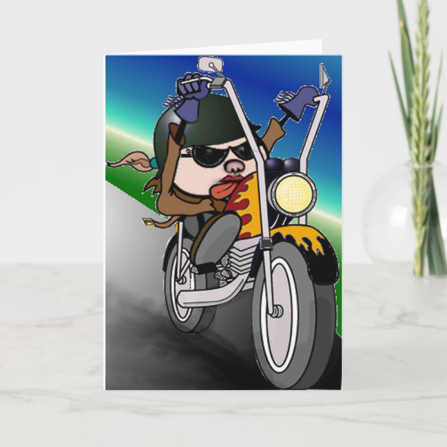 Motorcycle Lady Card (Front)