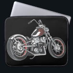 Motorcycle. Laptop Sleeve<br><div class="desc">Cool chopper. That's about it. You can change the background to any color.</div>