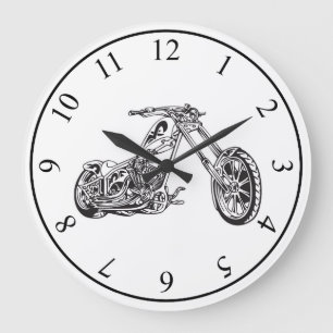 Motorcycle Large Clock
