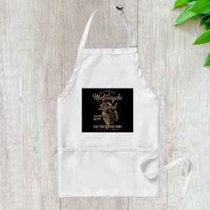 Motorcycle Legend Live Free Ride Hard Adult Apron