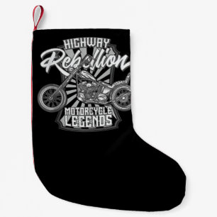 Motorcycle Legends On The Highway Art Gift Small Christmas Stocking