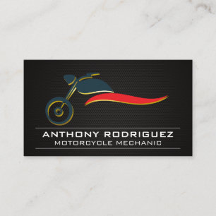 Motorcycle Logo Carbon Fiber Business Card