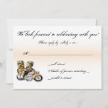 Motorcycle Love Wedding Invitation Rsvp Reply Card at Zazzle